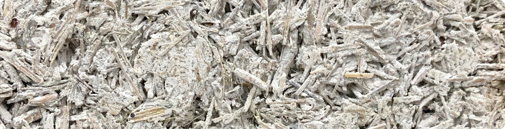 Close-up texture of a flax-based construction material